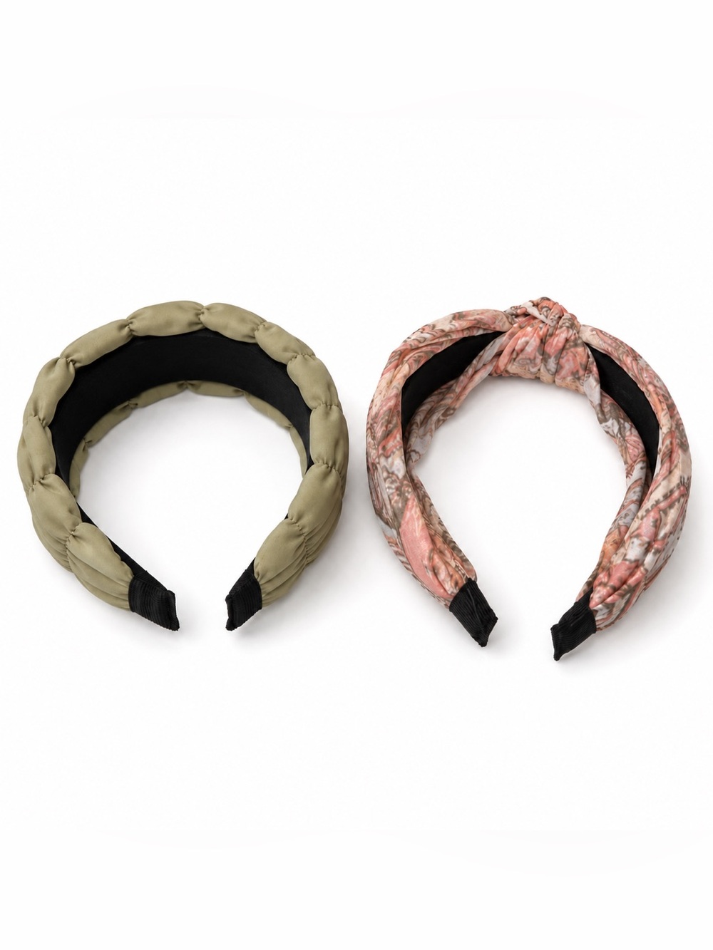 Do everything in love Olive and Pink Patterned Headband Duo